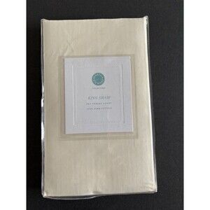 Martha Stewart Collection Cream King Pillow Sham Macy's NWT Pima Cotton 360 TC